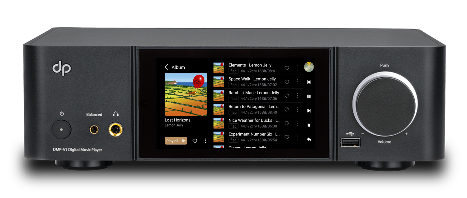 DMP-A1 Album Songs Screen